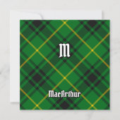 Invitation Clan MacArthur Tartan (Devant)