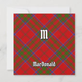 Invitation Clan MacDonald de Keppoch Tartan (Devant)