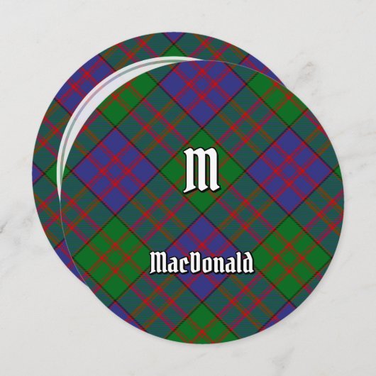 Invitation Clan MacDonald Tartan (Devant / Derrière)