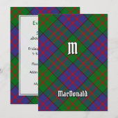 Invitation Clan MacDonald Tartan (Devant / Derrière)