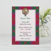 Invitation Clan MacDougall Crest sur Tartan (Debout devant)
