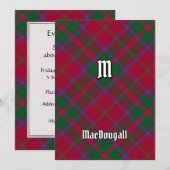 Invitation Clan MacDougall Tartan (Devant / Derrière)