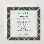 Invitation Clan MacFarlane Chasse moderne Tartan (Dos)