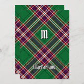 Invitation Clan MacFarlane Chasse moderne Tartan (Devant / Derrière)