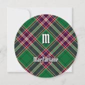 Invitation Clan MacFarlane Chasse moderne Tartan (Devant)