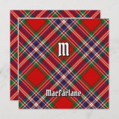 Invitation Clan MacFarlane Red Tartan (Devant / Derrière)