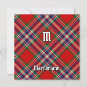Invitation Clan MacFarlane Red Tartan (Devant)