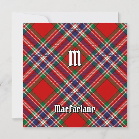 Invitation Clan MacFarlane Red Tartan (Devant)