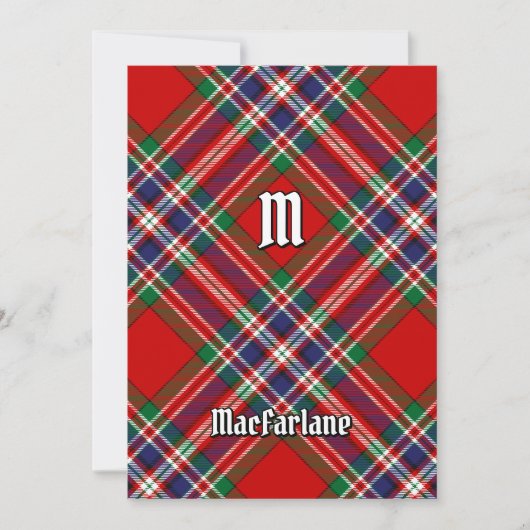 Invitation Clan MacFarlane Red Tartan (Devant)