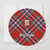 Invitation Clan MacFarlane Red Tartan (Devant)