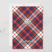 Invitation Clan MacFarlane robe Tartan (Devant)
