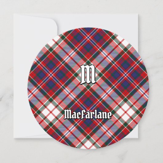Invitation Clan MacFarlane robe Tartan (Devant)