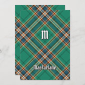 Invitation Clan MacFarlane Tartan de chasse antique (Devant / Derrière)