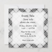 Invitation Clan MacFarlane Tartan noir et blanc (Dos)