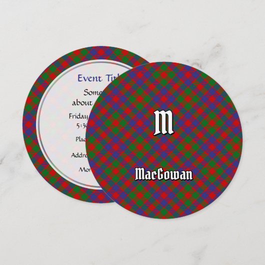 Invitation Clan MacGowan Tartan (Devant / Derrière)