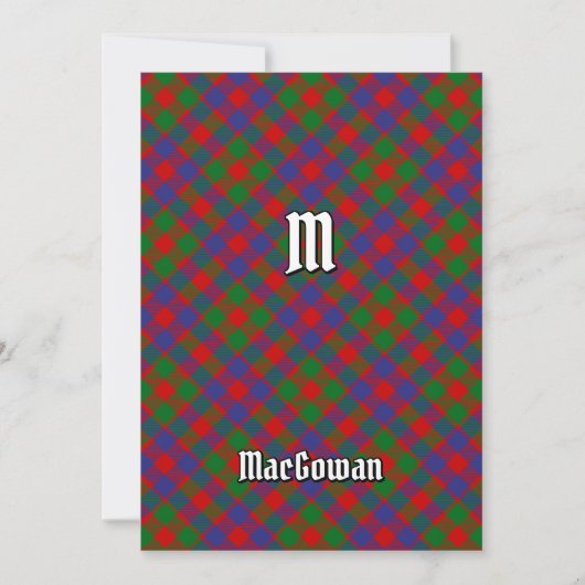 Invitation Clan MacGowan Tartan (Devant)
