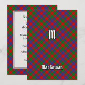 Invitation Clan MacGowan Tartan (Devant / Derrière)