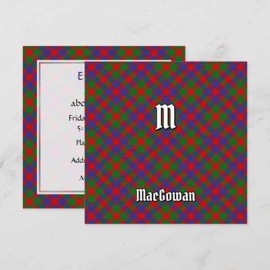 Invitation Clan MacGowan Tartan (Devant / Derrière)