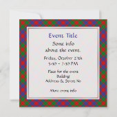 Invitation Clan MacGowan Tartan (Dos)