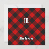 Invitation Clan MacGregor Rob Roy Tartan (Devant)