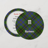 Invitation Clan MacInnes Tartan (Devant / Derrière)
