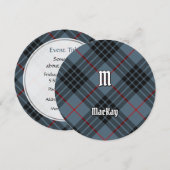 Invitation Clan MacKay Blue Tartan (Devant / Derrière)