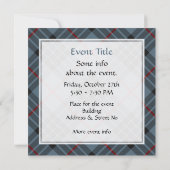 Invitation Clan MacKay Blue Tartan (Dos)