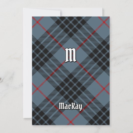 Invitation Clan MacKay Blue Tartan (Devant)