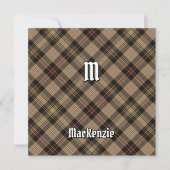 Invitation Clan MacKenzie Chasse Brown Tartan (Devant)