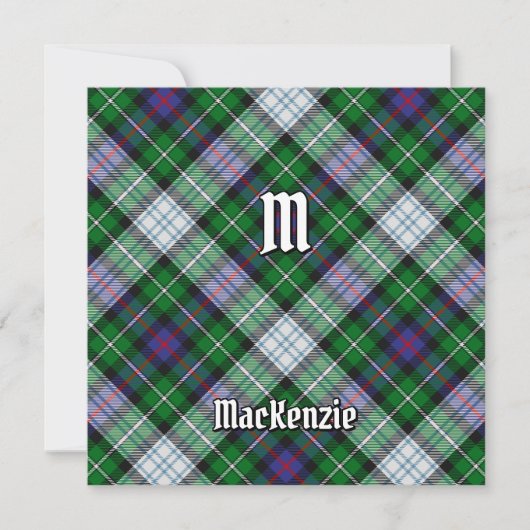 Invitation Clan MacKenzie robe Tartan (Devant)