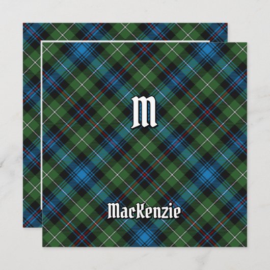 Invitation Clan MacKenzie Tartan (Devant / Derrière)