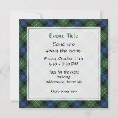 Invitation Clan MacKenzie Tartan (Dos)