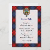 Invitation Clan MacLachlan Crest sur Tartan (Devant)