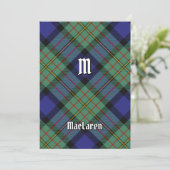 Invitation Clan MacLaren Tartan (Debout devant)