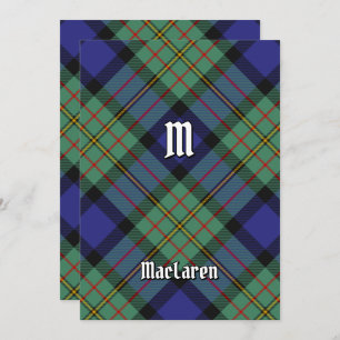 Invitation Clan MacLaren Tartan