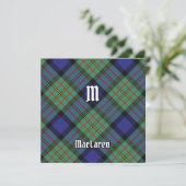 Invitation Clan MacLaren Tartan (Debout devant)