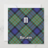Invitation Clan MacLaren Tartan (Devant)