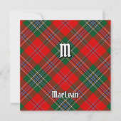Invitation Clan MacLean Tartan (Devant)