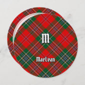 Invitation Clan MacLean Tartan (Devant / Derrière)