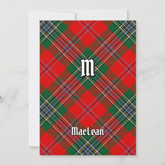 Invitation Clan MacLean Tartan (Devant)