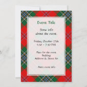 Invitation Clan MacLean Tartan (Dos)