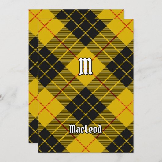 Invitation Clan Macleod de Lewis Tartan (Devant / Derrière)