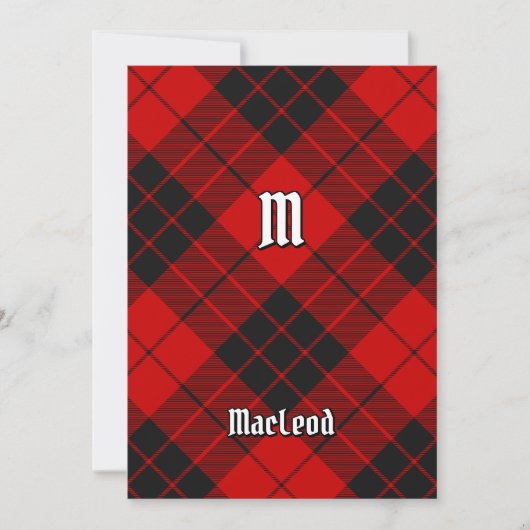 Invitation Clan Macleod de Raasay Tartan (Devant)