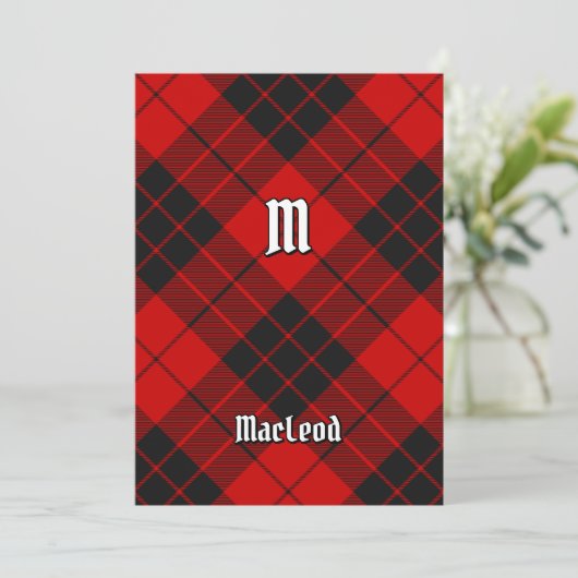 Invitation Clan Macleod de Raasay Tartan (Debout devant)