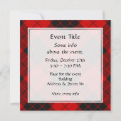 Invitation Clan Macleod de Raasay Tartan (Dos)