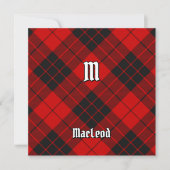 Invitation Clan Macleod de Raasay Tartan (Devant)