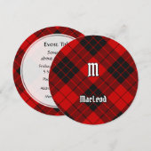 Invitation Clan Macleod de Raasay Tartan (Devant / Derrière)