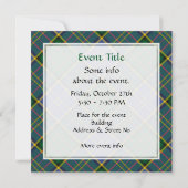 Invitation Clan MacMillan Chasse Tartan (Dos)
