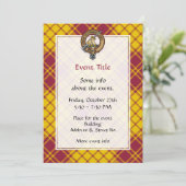 Invitation Clan MacMillan Crest sur le tatan de robe (Debout devant)