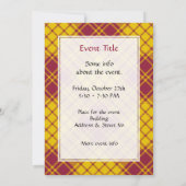 Invitation Clan MacMillan robe Tartan (Dos)